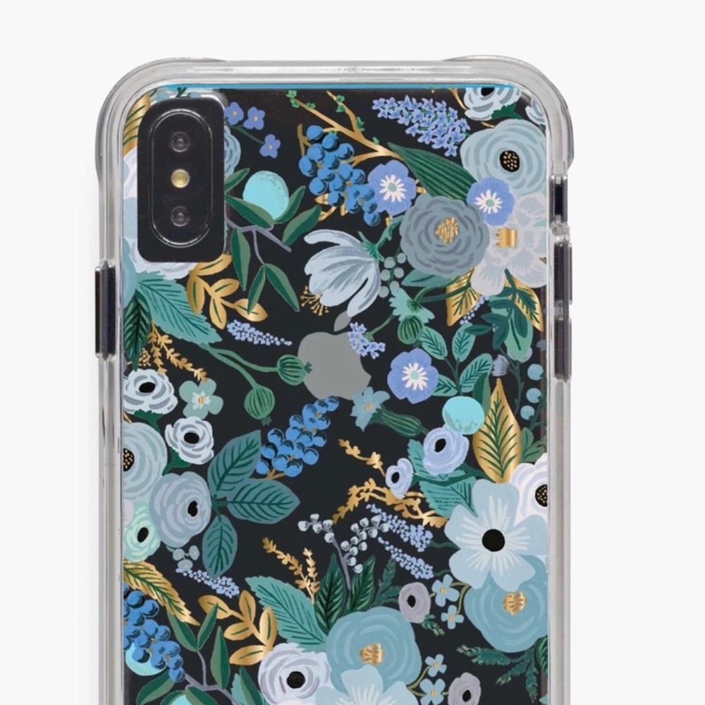 Clear Garden Party Blue iPhone Case XS Max NWT